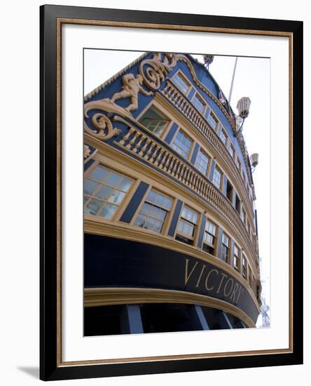 Admiral Nelson's Ship, Hms Victory, Portsmouth Historic Docks, Portsmouth, Hampshire, England, UK-Ethel Davies-Framed Photographic Print