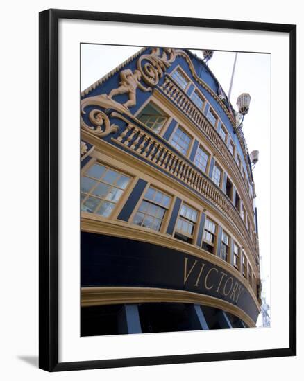 Admiral Nelson's Ship, Hms Victory, Portsmouth Historic Docks, Portsmouth, Hampshire, England, UK-Ethel Davies-Framed Photographic Print