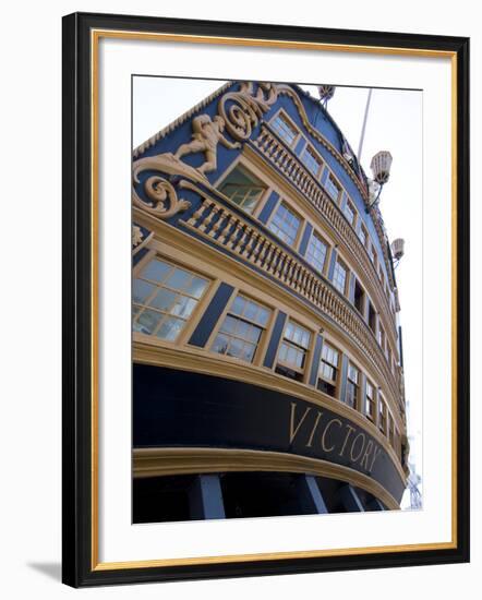 Admiral Nelson's Ship, Hms Victory, Portsmouth Historic Docks, Portsmouth, Hampshire, England, UK-Ethel Davies-Framed Photographic Print