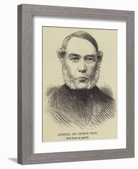 Admiral Sir George Back-null-Framed Giclee Print