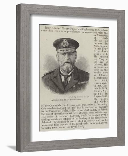 Admiral Sir H F Stephenson-null-Framed Giclee Print