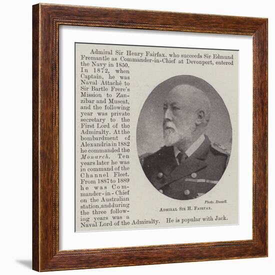 Admiral Sir H Fairfax-null-Framed Giclee Print