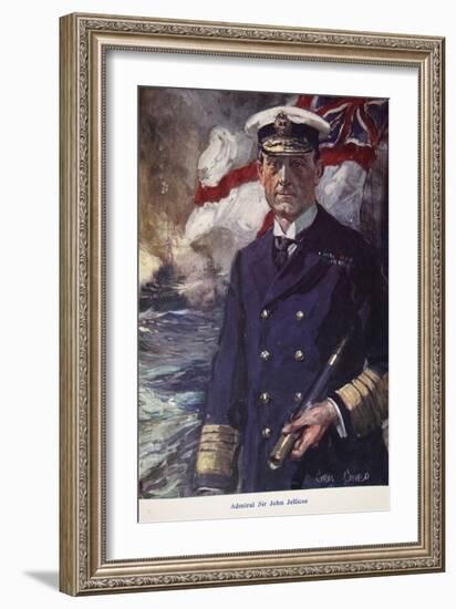 Admiral Sir John Jellicoe, Illustration from Told in the Huts: The YMCA Gift Book, Published 1916-Cyrus Cuneo-Framed Giclee Print