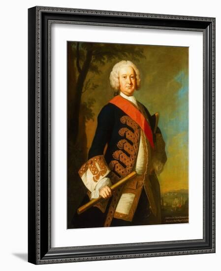 Admiral Sir Peter Warren (1703-1752), 1748-52 (Oil on Canvas)-Thomas Hudson-Framed Giclee Print