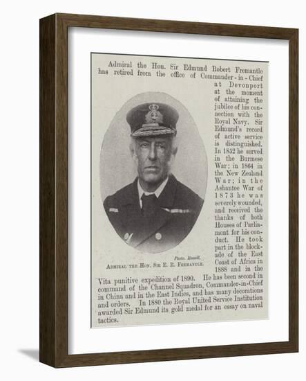 Admiral the Honourable Sir E R Fremantle-null-Framed Giclee Print