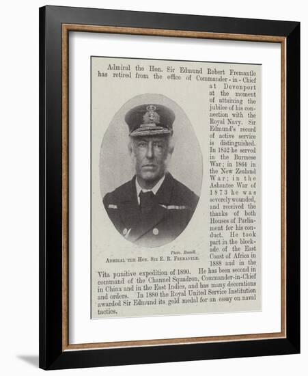 Admiral the Honourable Sir E R Fremantle-null-Framed Giclee Print