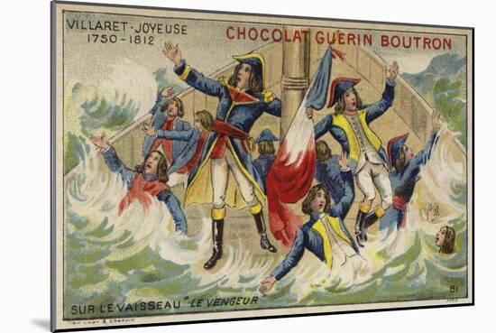 Admiral Villaret De Joyeuse on Board His Sinking Ship Vengeur Du Peuple-null-Mounted Giclee Print