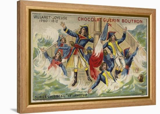 Admiral Villaret De Joyeuse on Board His Sinking Ship Vengeur Du Peuple-null-Framed Premier Image Canvas