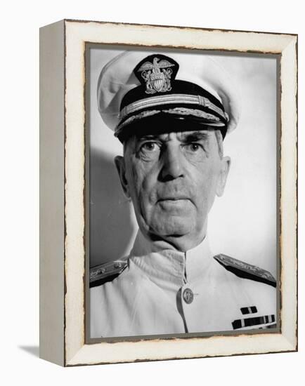 Admiral William D. Leahy, Wearing White Summer Navy Uniform and Braided Cap-Myron Davis-Framed Premier Image Canvas