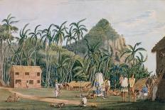 T1231 a View of the Village at Pitcairn Island, December 1825-Admiral William Henry Smyth-Framed Giclee Print