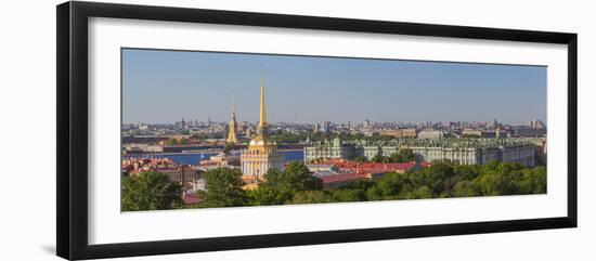 Admiralty building, View from the Colonnade of St. Isaac's Cathedral, Saint Petersburg, Russia-Ian Trower-Framed Photographic Print