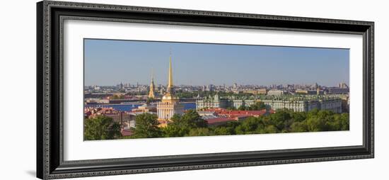 Admiralty building, View from the Colonnade of St. Isaac's Cathedral, Saint Petersburg, Russia-Ian Trower-Framed Photographic Print