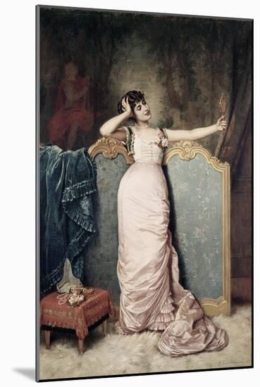 Admiring Herself-Auguste Toulmouche-Mounted Giclee Print