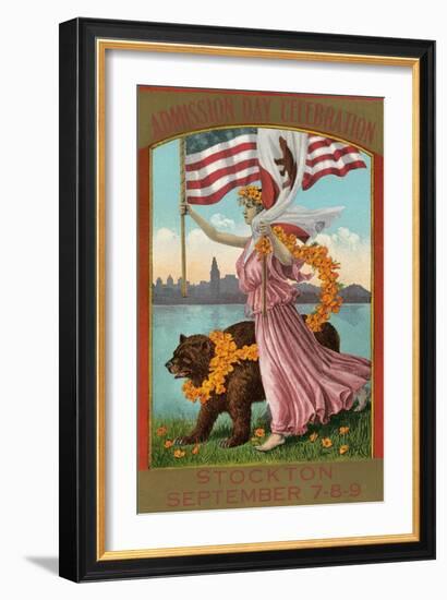 Admission Day Poster, Stockton-null-Framed Art Print