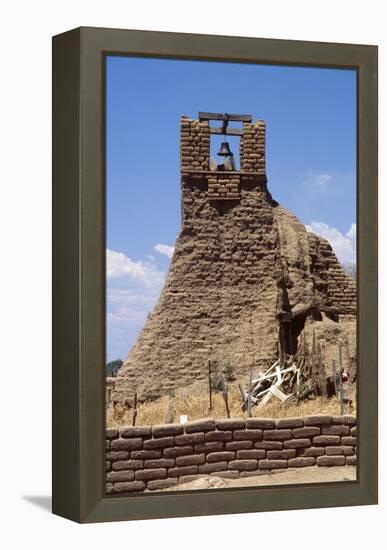 Adobe Bell Tower, Taos, New Mexico-George Oze-Framed Premier Image Canvas