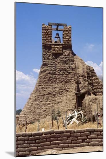 Adobe Bell Tower, Taos, New Mexico-George Oze-Mounted Photographic Print