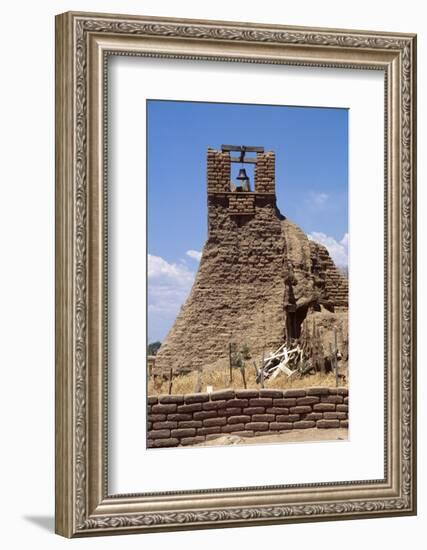 Adobe Bell Tower, Taos, New Mexico-George Oze-Framed Photographic Print