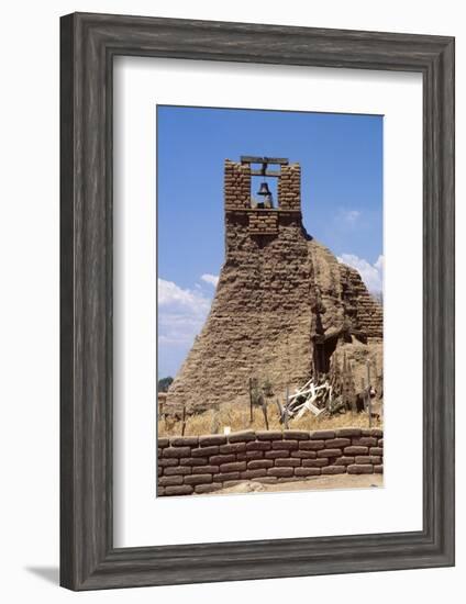 Adobe Bell Tower, Taos, New Mexico-George Oze-Framed Photographic Print