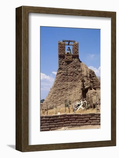 Adobe Bell Tower, Taos, New Mexico-George Oze-Framed Photographic Print