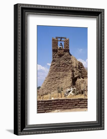 Adobe Bell Tower, Taos, New Mexico-George Oze-Framed Photographic Print