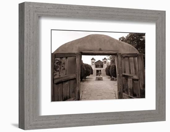 Adobe Church Of Chimayo, New Mexico-George Oze-Framed Photographic Print