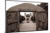 Adobe Church Of Chimayo, New Mexico-George Oze-Mounted Photographic Print