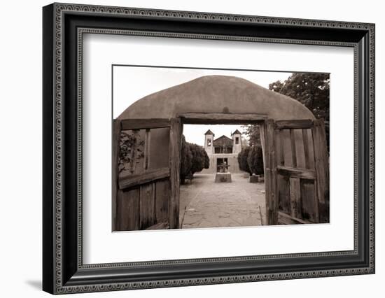 Adobe Church Of Chimayo, New Mexico-George Oze-Framed Photographic Print