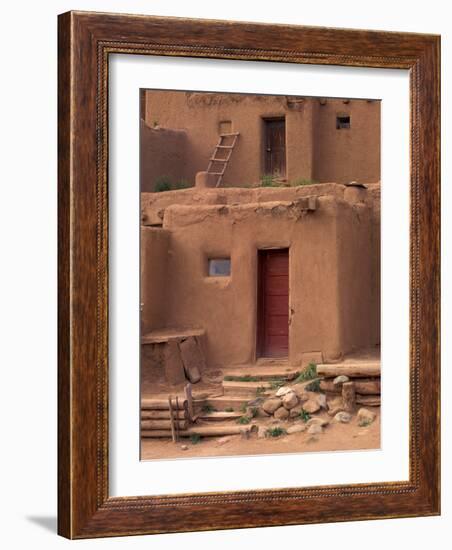 Adobe Detail, Taos Pueblo, Rio Grande Valley, New Mexico, USA-Art Wolfe-Framed Photographic Print