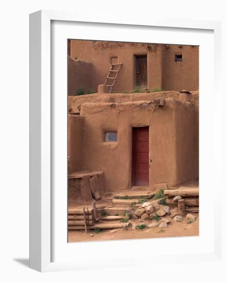 Adobe Detail, Taos Pueblo, Rio Grande Valley, New Mexico, USA-Art Wolfe-Framed Photographic Print