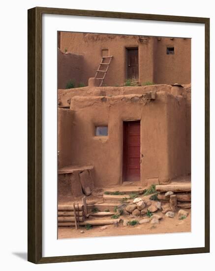 Adobe Detail, Taos Pueblo, Rio Grande Valley, New Mexico, USA-Art Wolfe-Framed Photographic Print