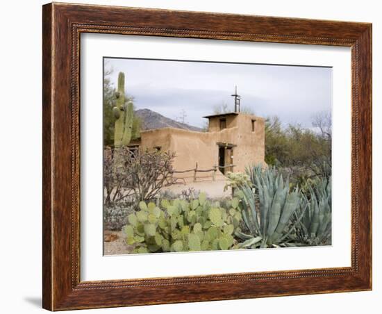 Adobe Mission, De Grazia Gallery in Sun, Tucson, Arizona, United States of America, North America-Richard Cummins-Framed Photographic Print