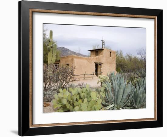 Adobe Mission, De Grazia Gallery in Sun, Tucson, Arizona, United States of America, North America-Richard Cummins-Framed Photographic Print