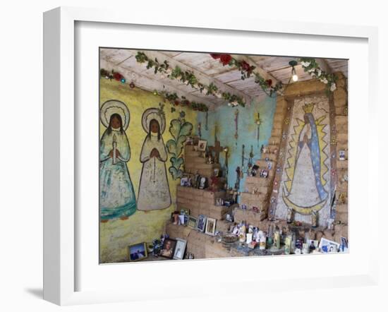 Adobe Mission Interior, De Grazia Gallery in Sun, Tucson, Arizona-Richard Cummins-Framed Photographic Print