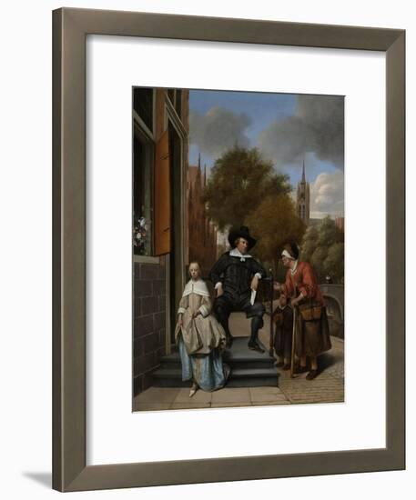 Adolf and Catharina Croeser, known as the Burgomaster of Delft and His Daughter-Jan Havicksz Steen-Framed Art Print