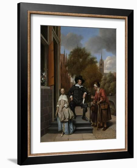 Adolf and Catharina Croeser, known as the Burgomaster of Delft and His Daughter-Jan Havicksz Steen-Framed Art Print
