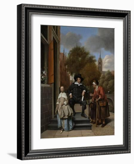 Adolf and Catharina Croeser, known as the Burgomaster of Delft and His Daughter-Jan Havicksz Steen-Framed Art Print