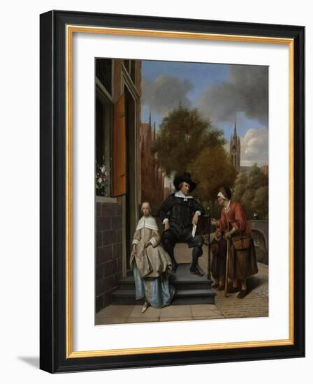 Adolf and Catharina Croeser, known as the Burgomaster of Delft and His Daughter-Jan Havicksz Steen-Framed Art Print