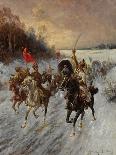 Winter Landscape with Cossacks-Adolf Baumgartner-Stoiloff-Giclee Print