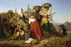 Grape Harvest, 1842-Adolf Richter-Framed Giclee Print