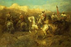 Arab Horsemen on the March-Adolf Schreyer-Framed Giclee Print