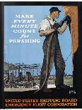 Make Every Minute Count for Pershing - United States Shipping Board Emergency Fleet Corp-Adolf Treidler-Giclee Print