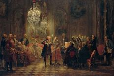 The Round Table of Frederick II at Sanssouci (Sketc), 1848-Adolph Friedrich von Menzel-Giclee Print