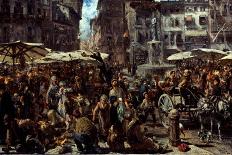 Piazza D?Erbe in Verona, 1884-Adolph Friedrich von Menzel-Giclee Print