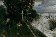 Seaside Cemetery, 1897 (Oil on Canvas)-Adolph Hiremy-Hirschl-Giclee Print