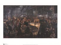 A Travelling Circus (Cameleers in Partenkirche), 1884-Adolph Menzel-Framed Giclee Print