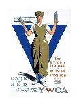 For Every Fighter a Woman Worker War Effort Poster-Adolph Triedler-Mounted Giclee Print
