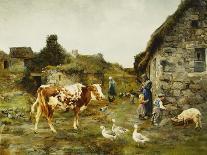 The Farmyard-Adolphe Charles Marais-Giclee Print