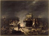 Bivouac de Napoléon Ier sur le champ de bataille de Wagram pendant la nuit du 5 au 6 juillet 1809-Adolphe Roehn-Framed Premier Image Canvas
