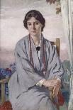 Portrait of May Aimee Smith, 1918 (Oil on Panel)-Adolphe Valette-Giclee Print
