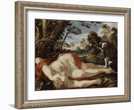 Adonis mort et son chien-Laurent de La Hyre-Framed Giclee Print